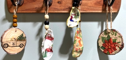 Decoupage Oyster Shell Ornament Class